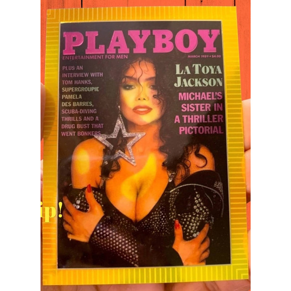 LATOYA Jackson Playboy Chromium Cover Card - Picture 1 of 3